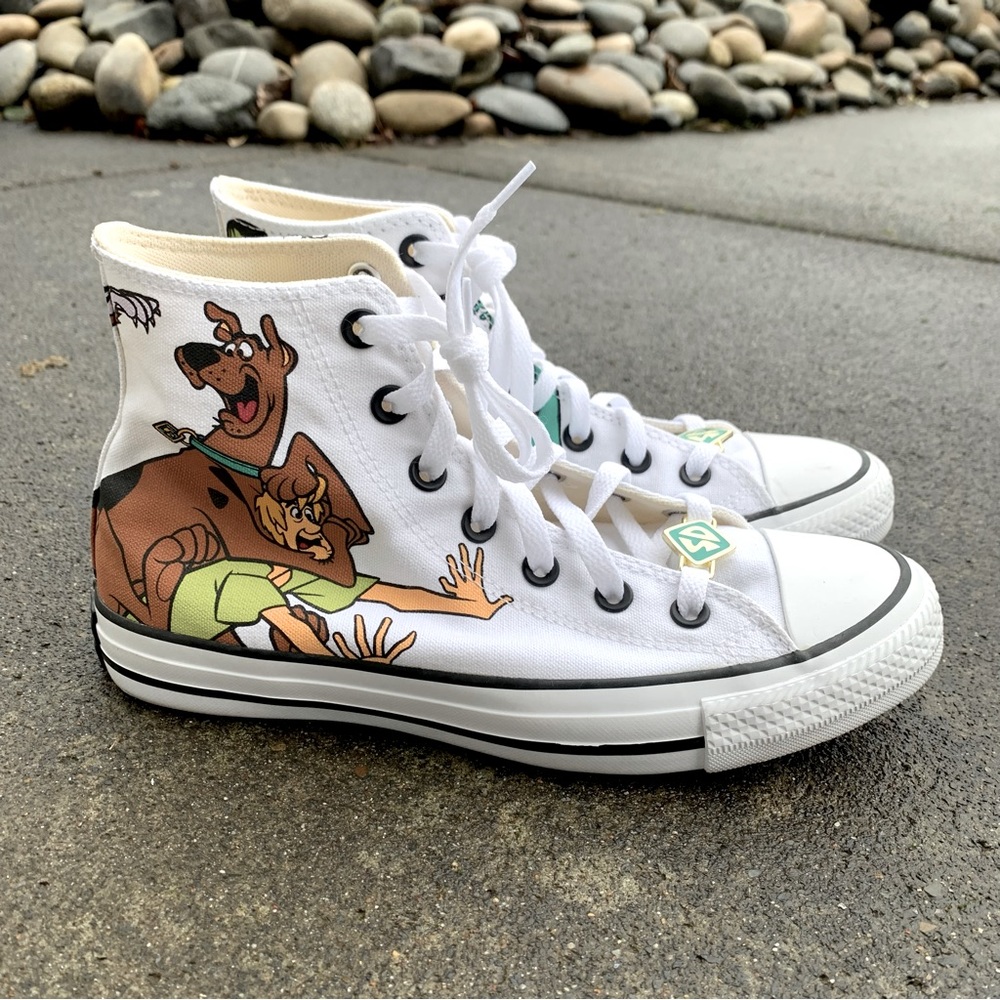 SOLD Converse x Scooby-Doo High Top Chuck Taylor Shoes // Collectible Character - Picture 1 of 9